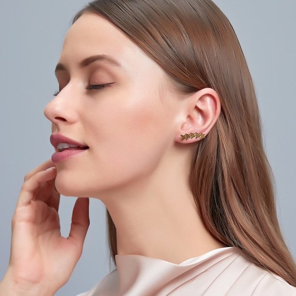 Butterfly Ear Cuff Earring Metal Boho Chic - Picture 5 of 9